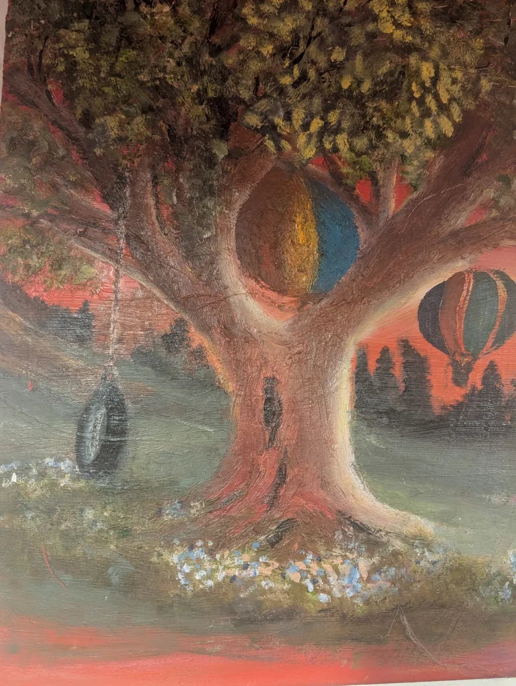 Tree and Hot Air Balloons