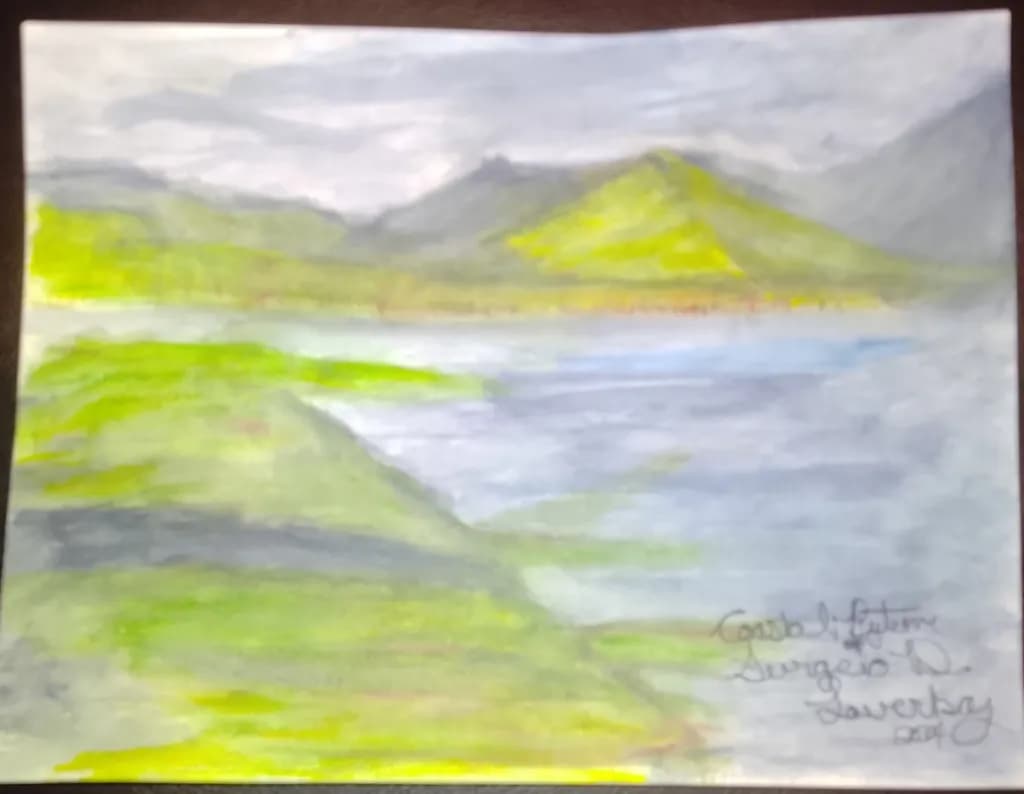 Misty Lakeside View