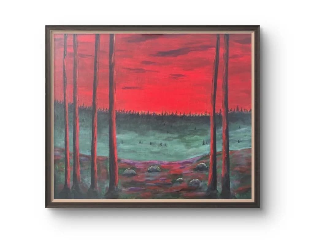 Crimson Dusk Forest