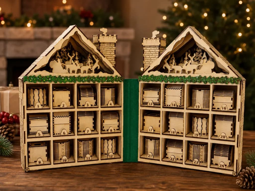 Wooden Christmas Advent House