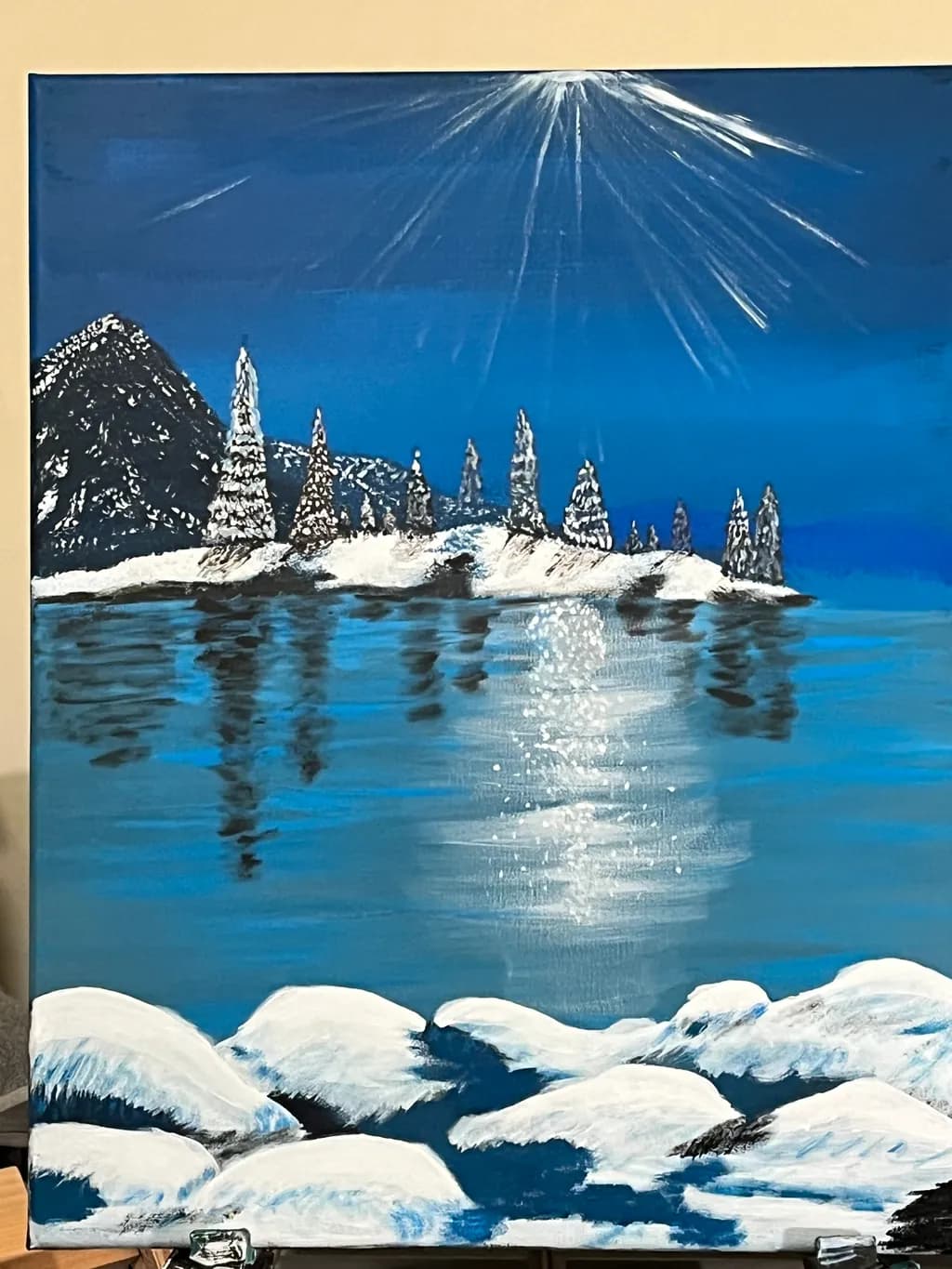 Moonlit Winter Reflections