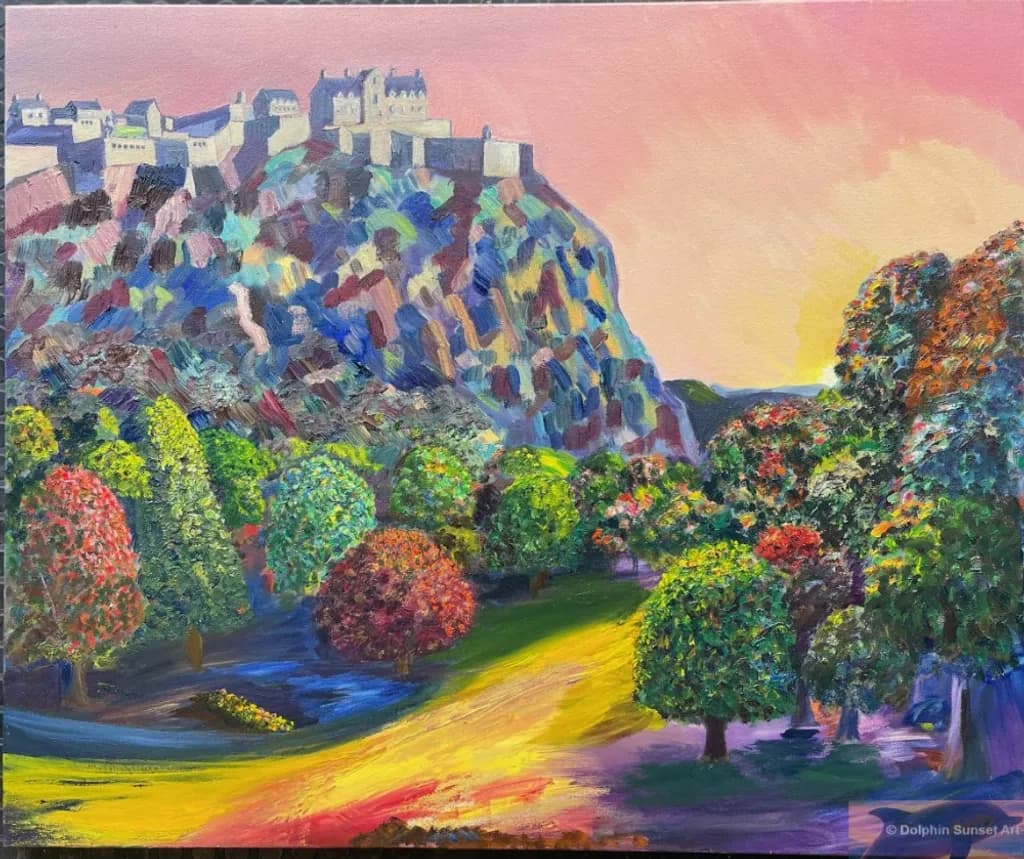 Castle on Colorful Cliffs