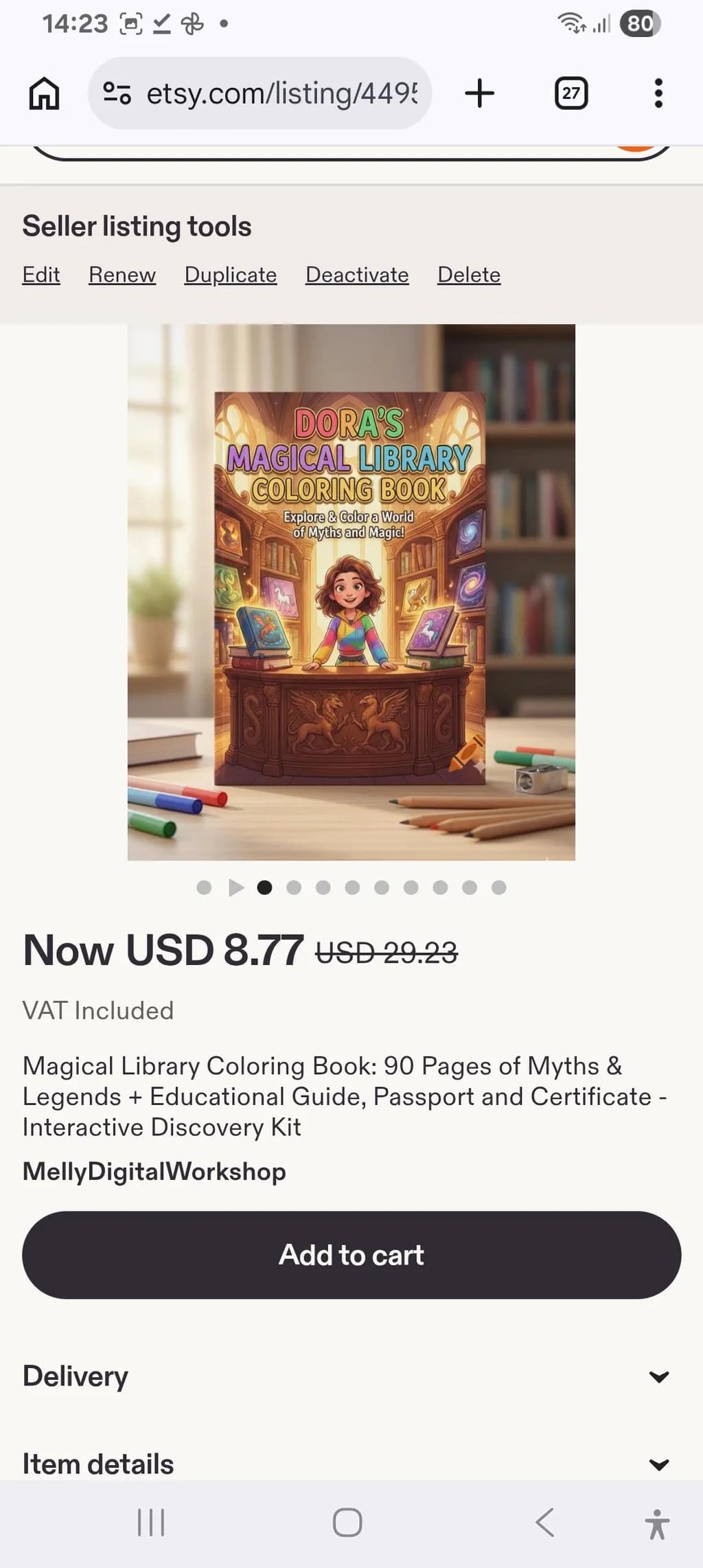 Dora's Magical Library Coloring Book