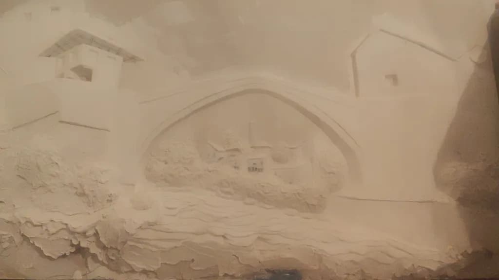 Mist-Shrouded Arch Bridge