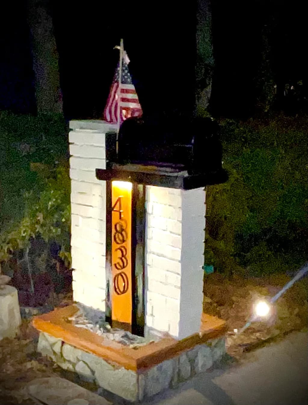 Illuminated Brick Pillar