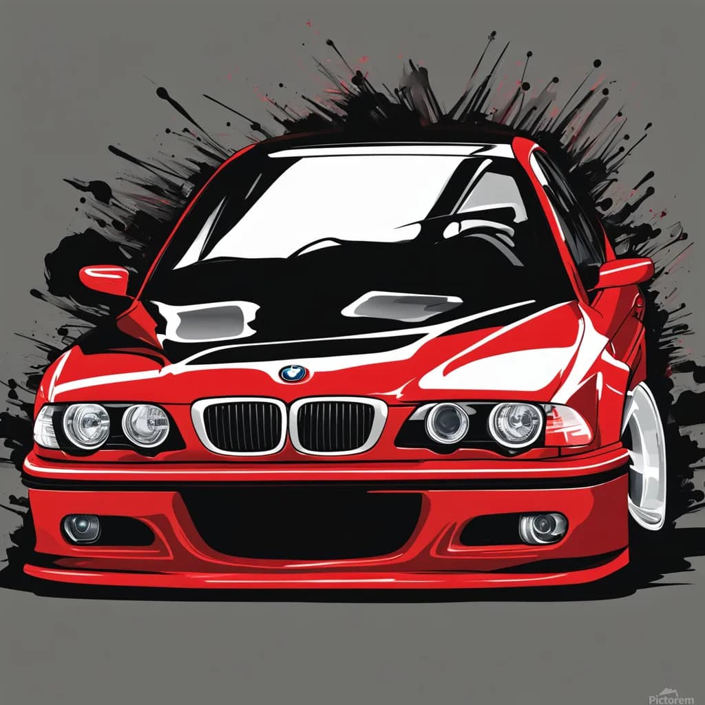 Red BMW Stance