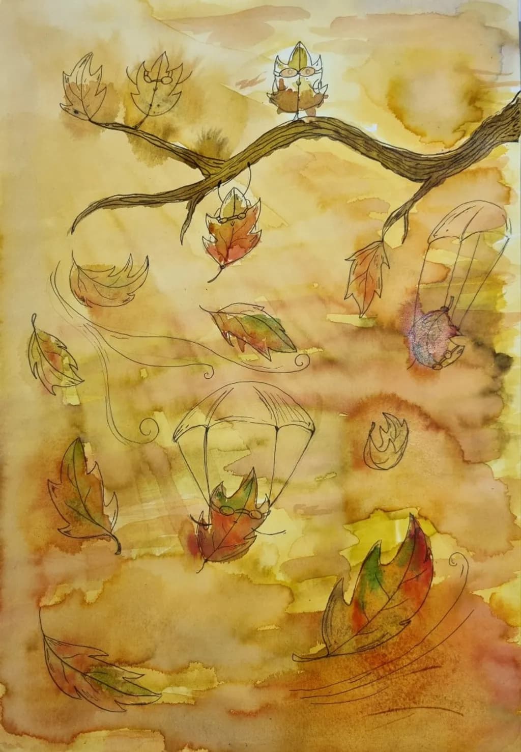 Parachuting Leaves