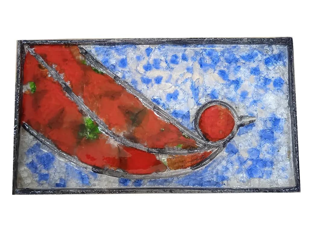 Phoenix – Ceramic with Melted Glass