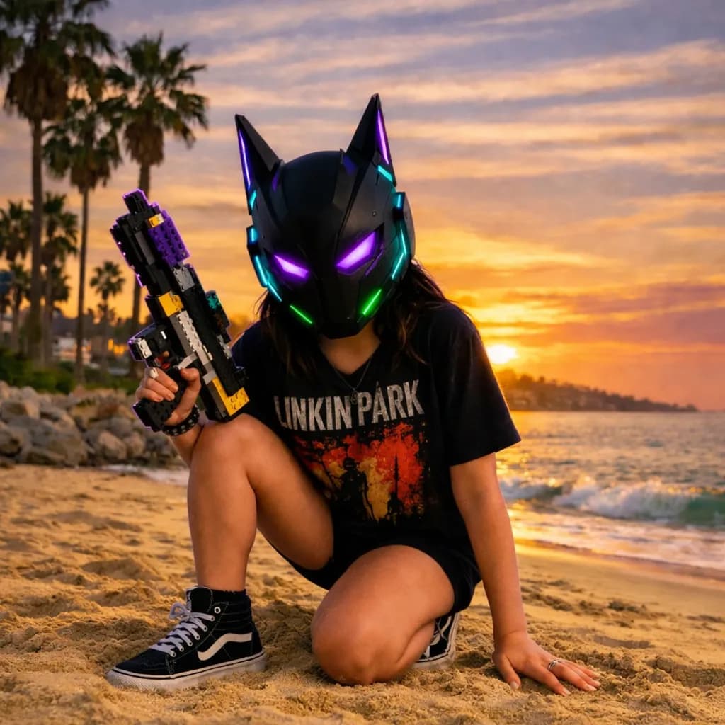 Neon Sentinel Sunset