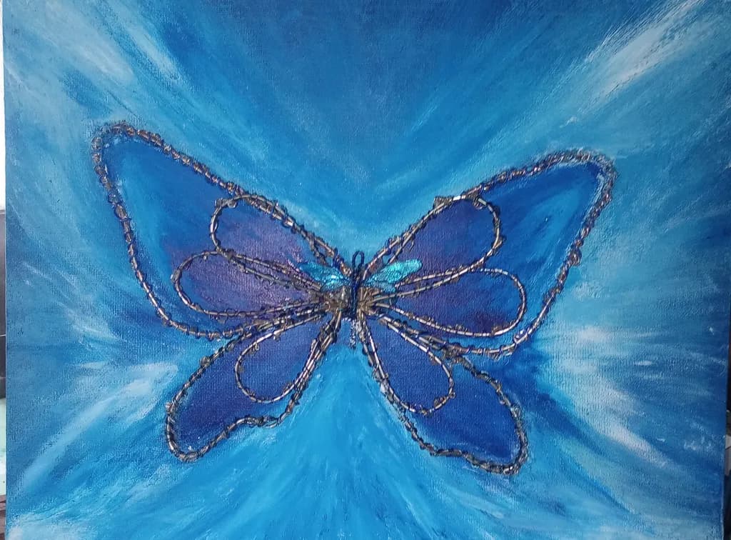 Blue Butterfly Wings