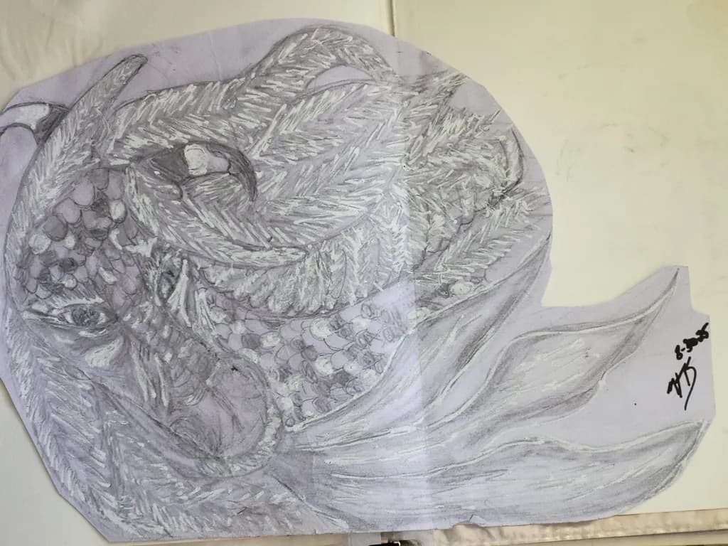 Textured Dragon Face