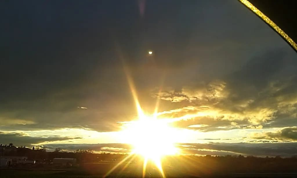 Bright Sunset Silhouettes