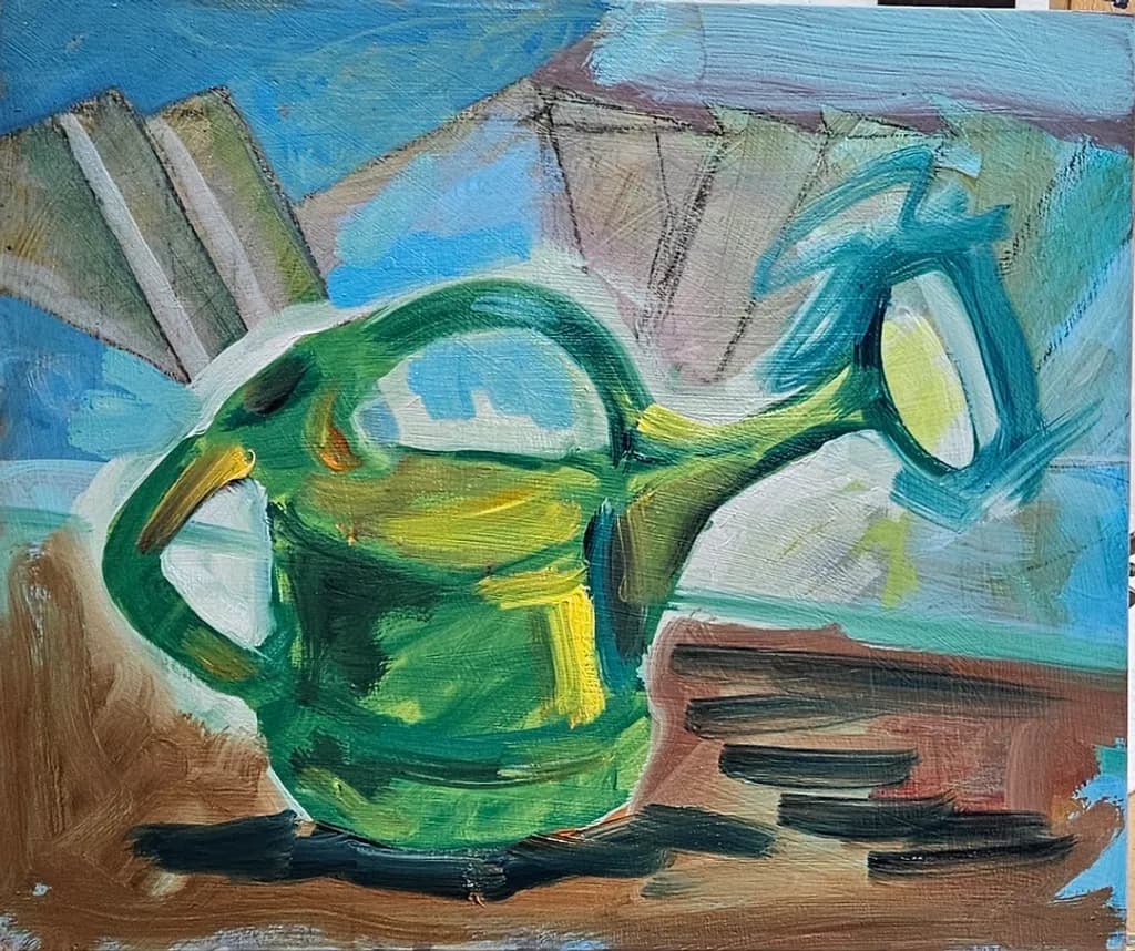 Green Jug Abstraction