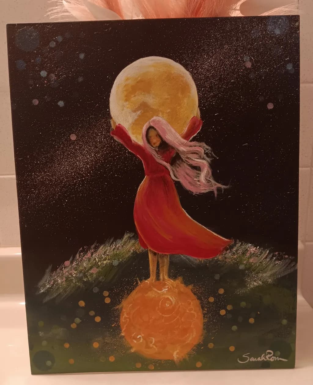 Woman Holding Moon