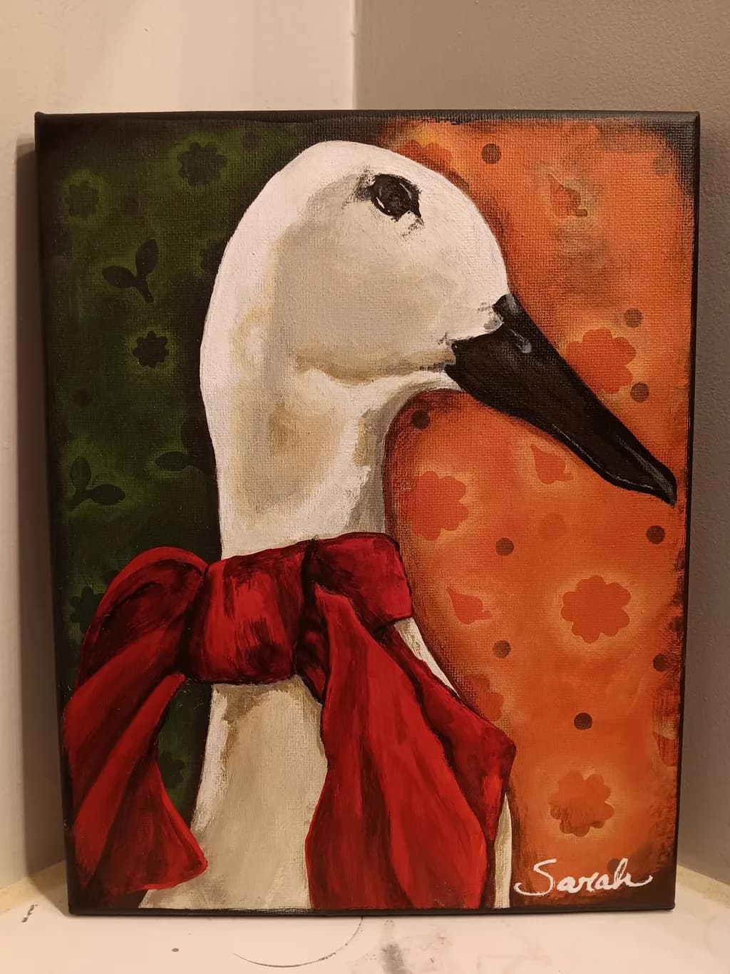 Goose in Red Scarf