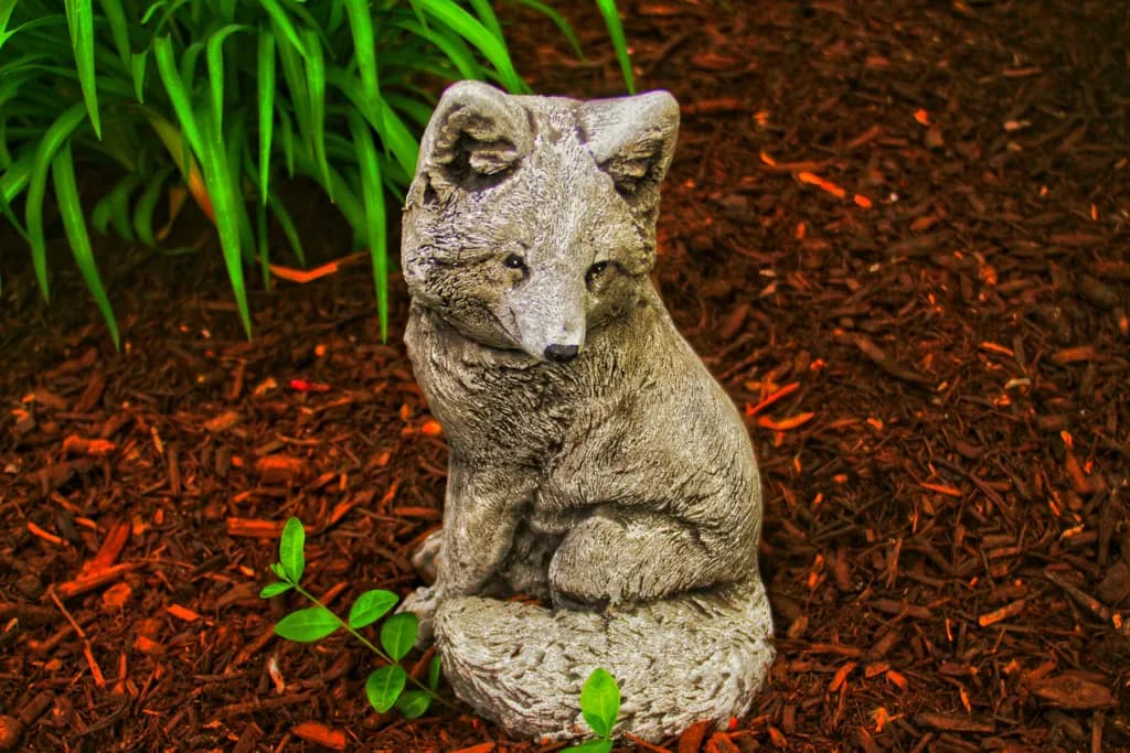 Stone Fox Statue