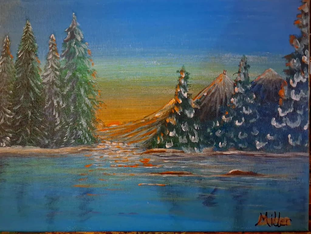 Winter Twilight Reflection