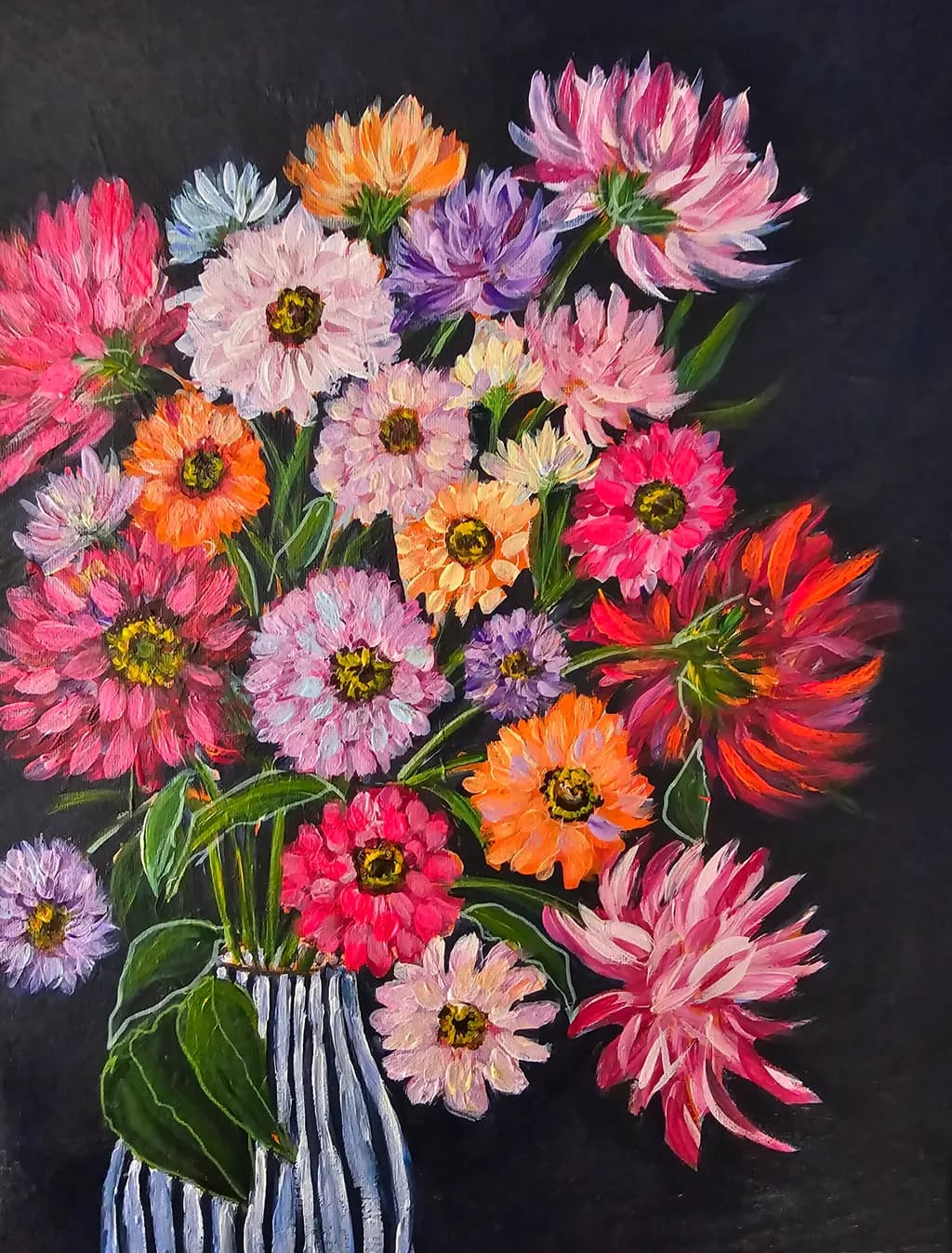 Burst of Zinnias