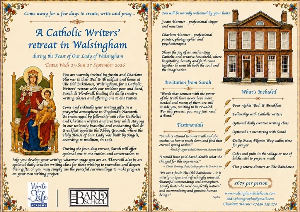 Catholic Writers’ Retreat Walsingham