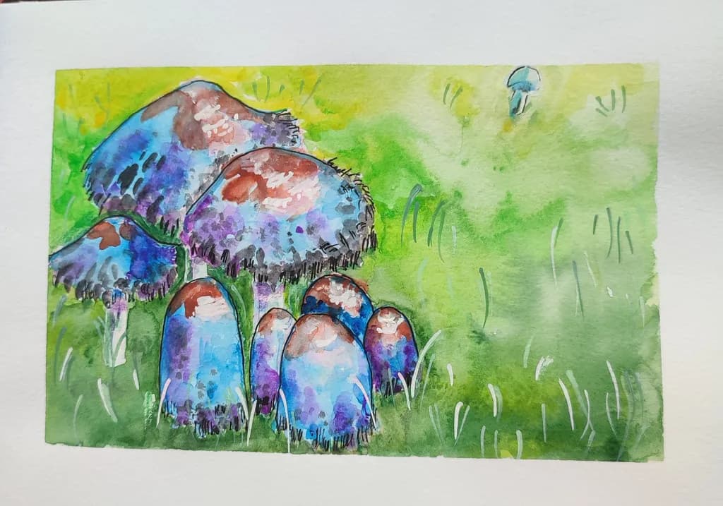 Blue Cap Mushrooms