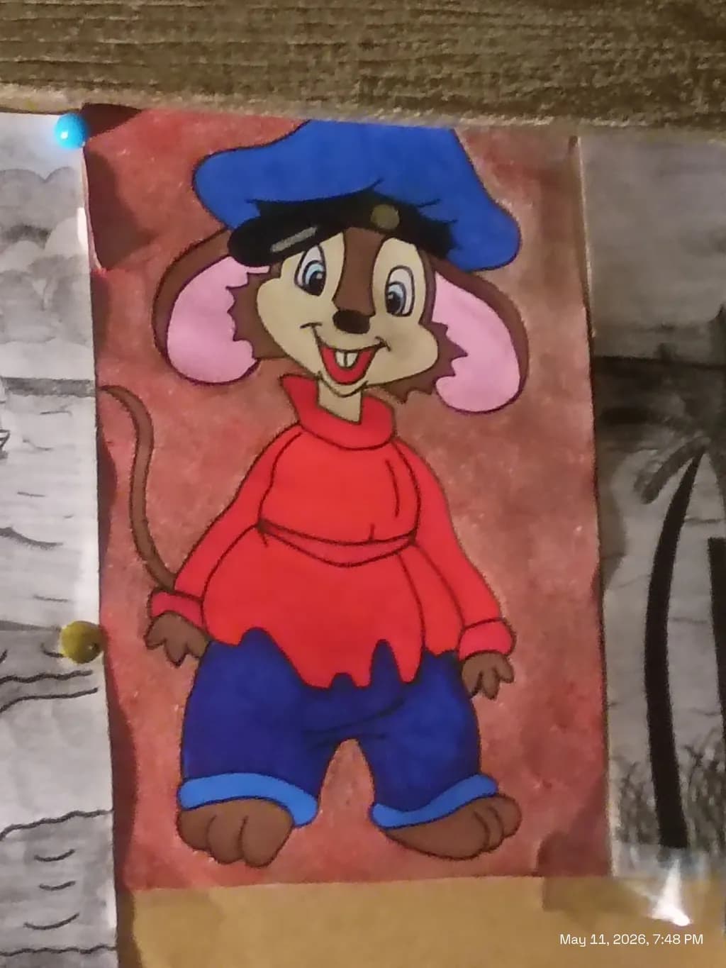 Smiling Mouse Character