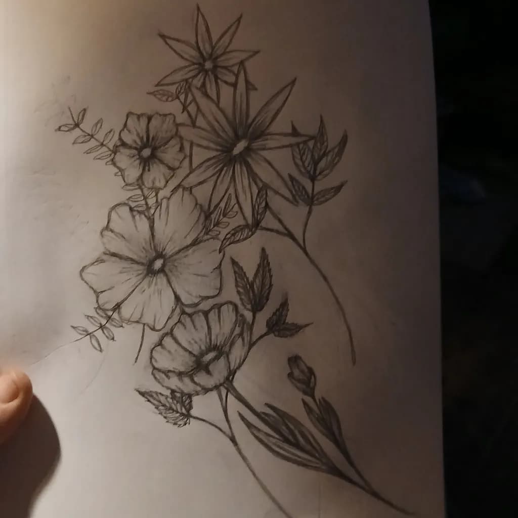 Wild Blossom Sketch