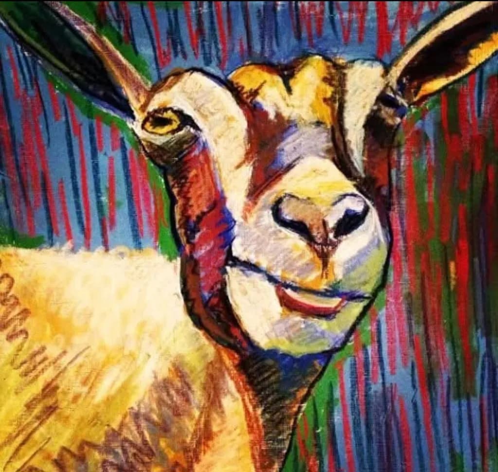 Vivid Goat Portrait