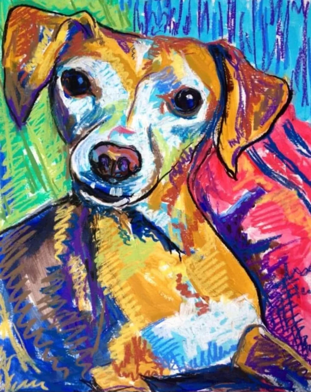 Colorful Canine Portrait