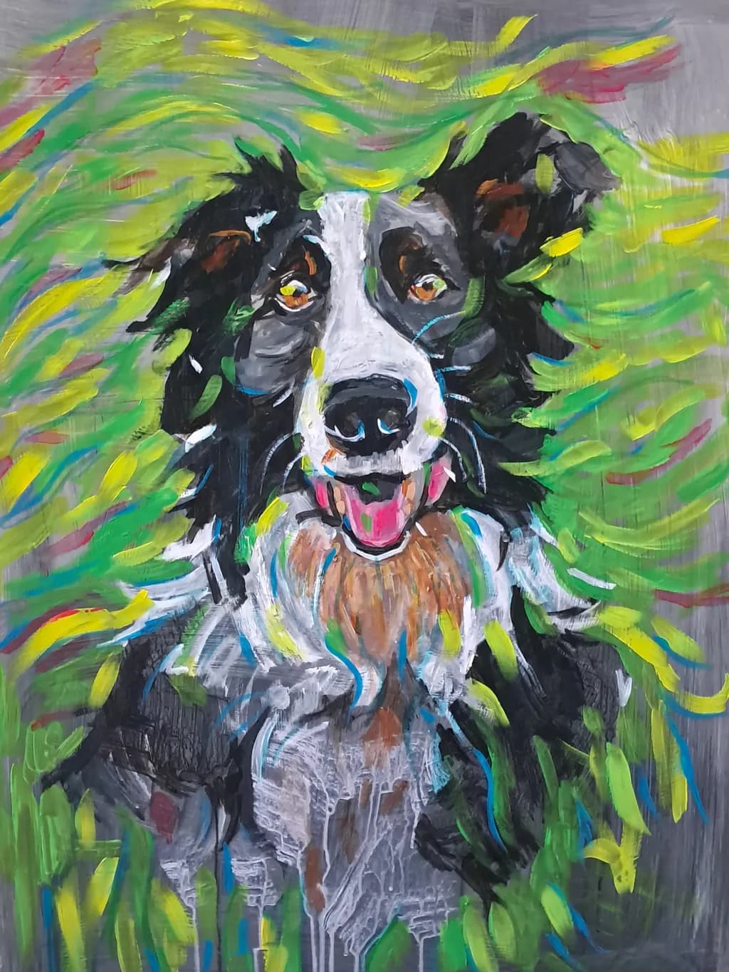 Colorful Canine Portrait