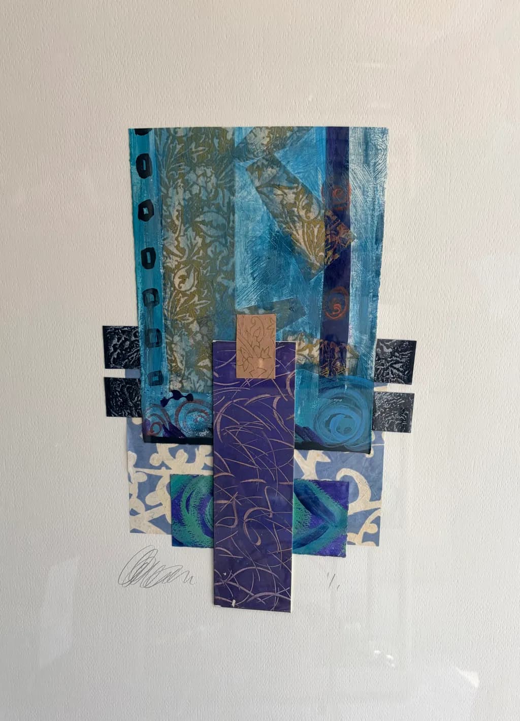 Blue Collage Layers