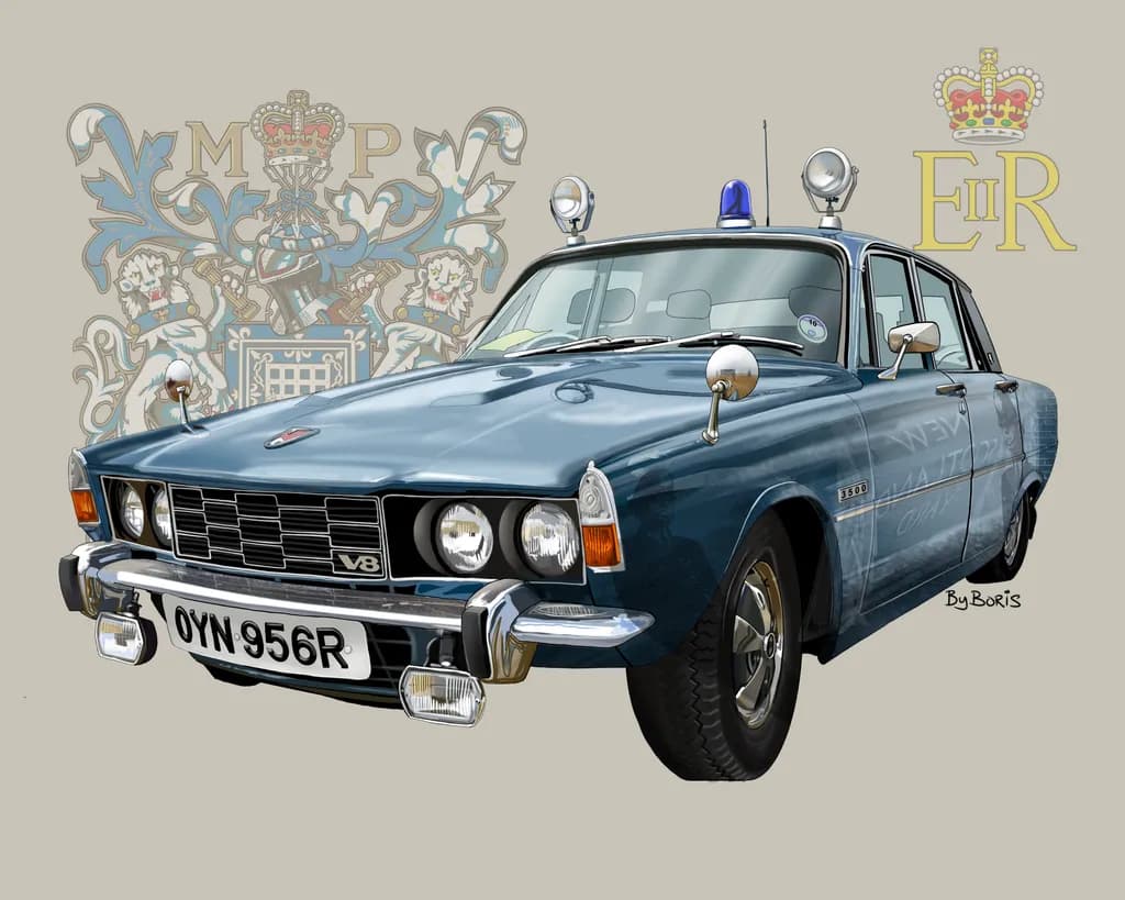 Classic British V8 Police Car