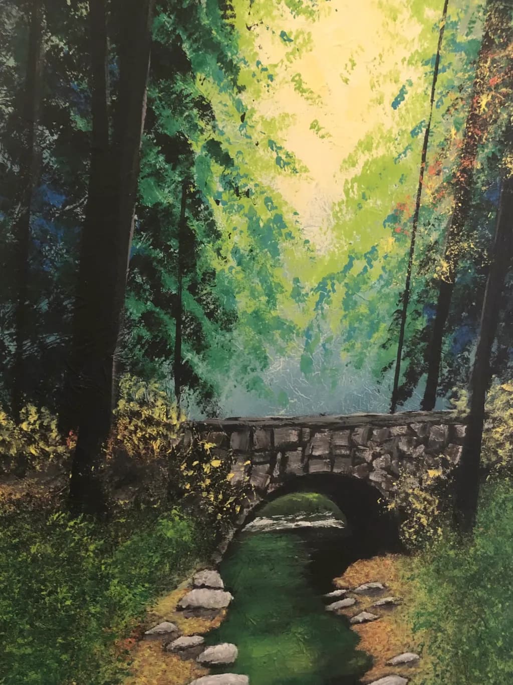 Sunlit Forest Bridge