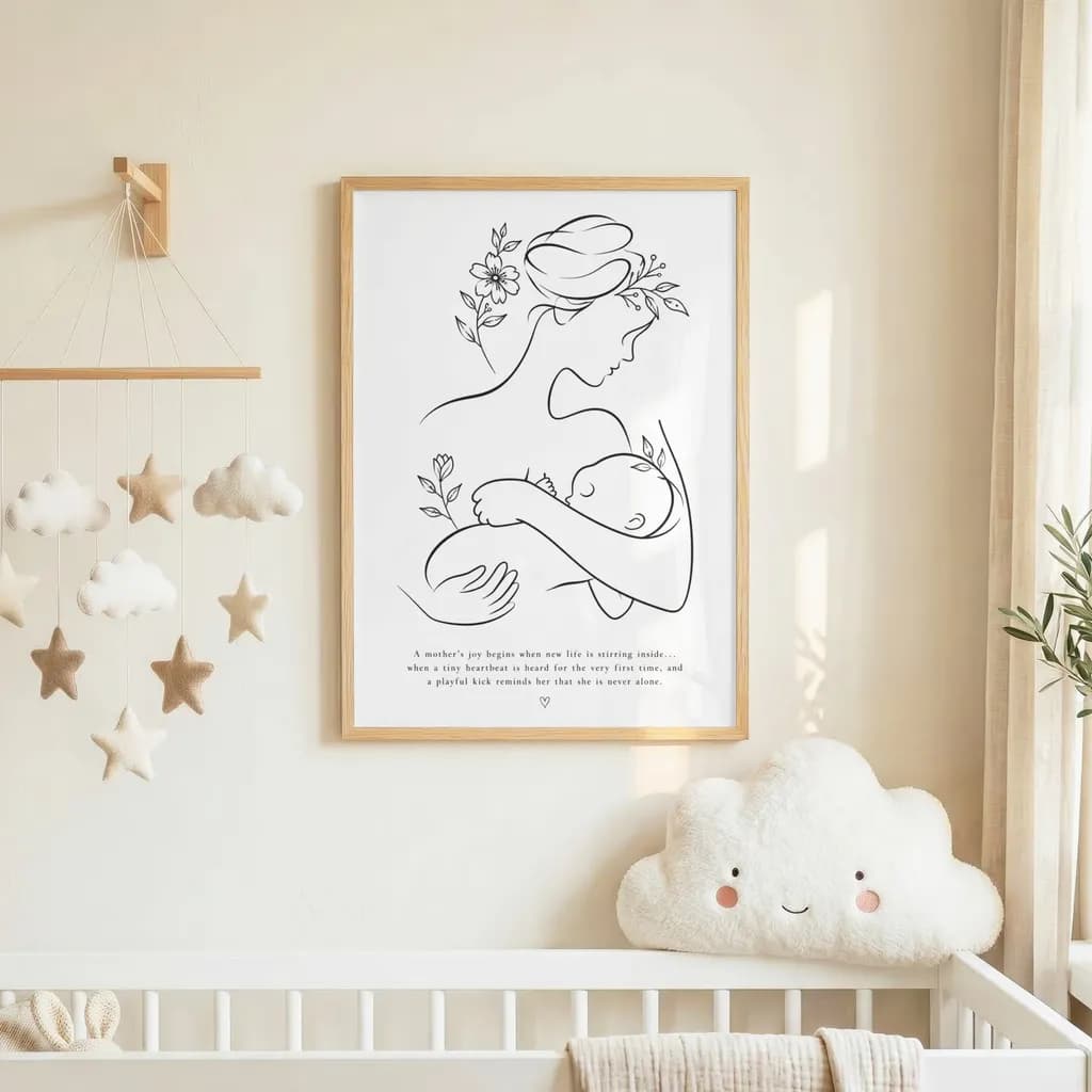 Mother and Child Lineart