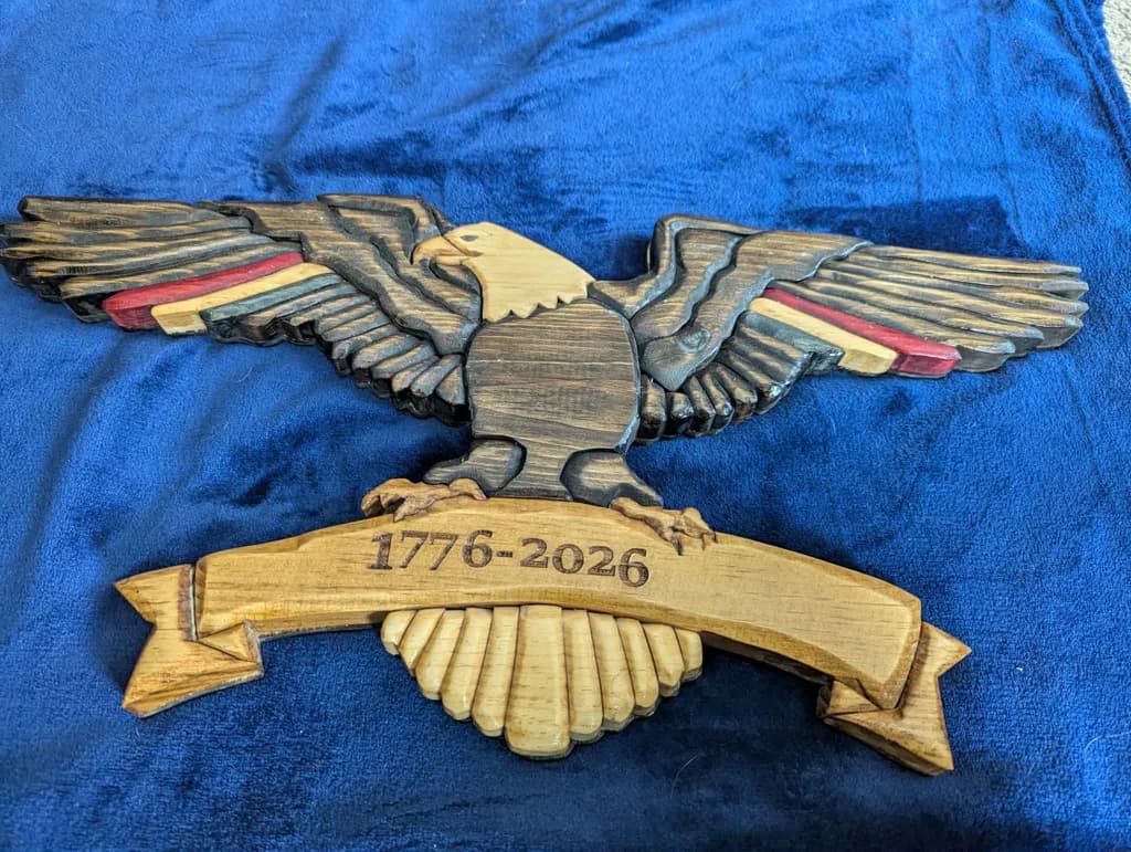 Bicentennial Eagle Carving