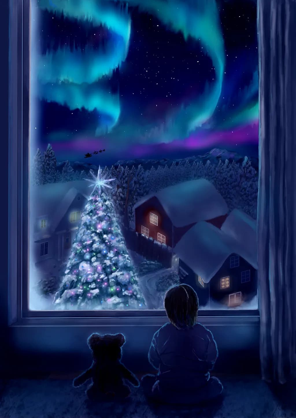 Christmas Night Blue
