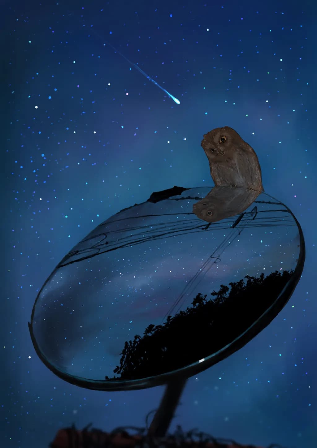Starry Dewlap Owl