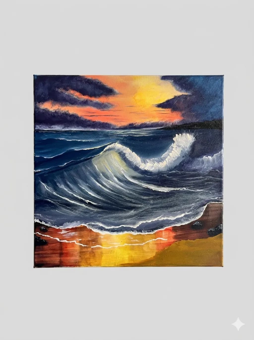 Crashing Sunset Waves