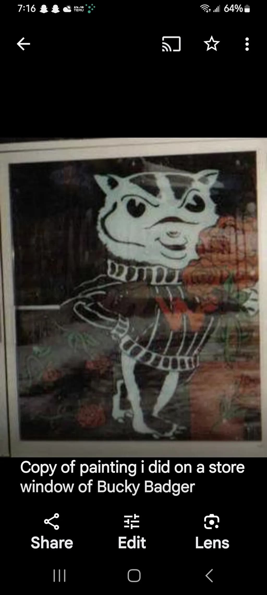 Bucky Badger Portrait
