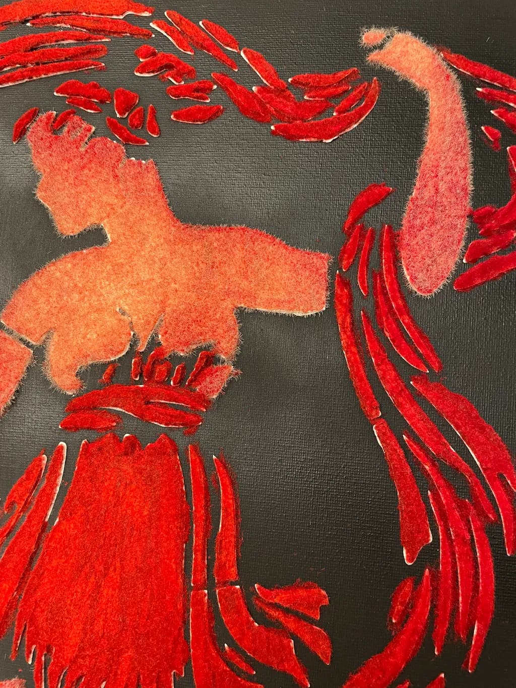 Red Dancer Silhouette