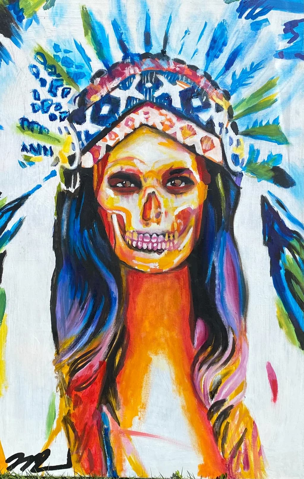 Tribal Skull Portrait