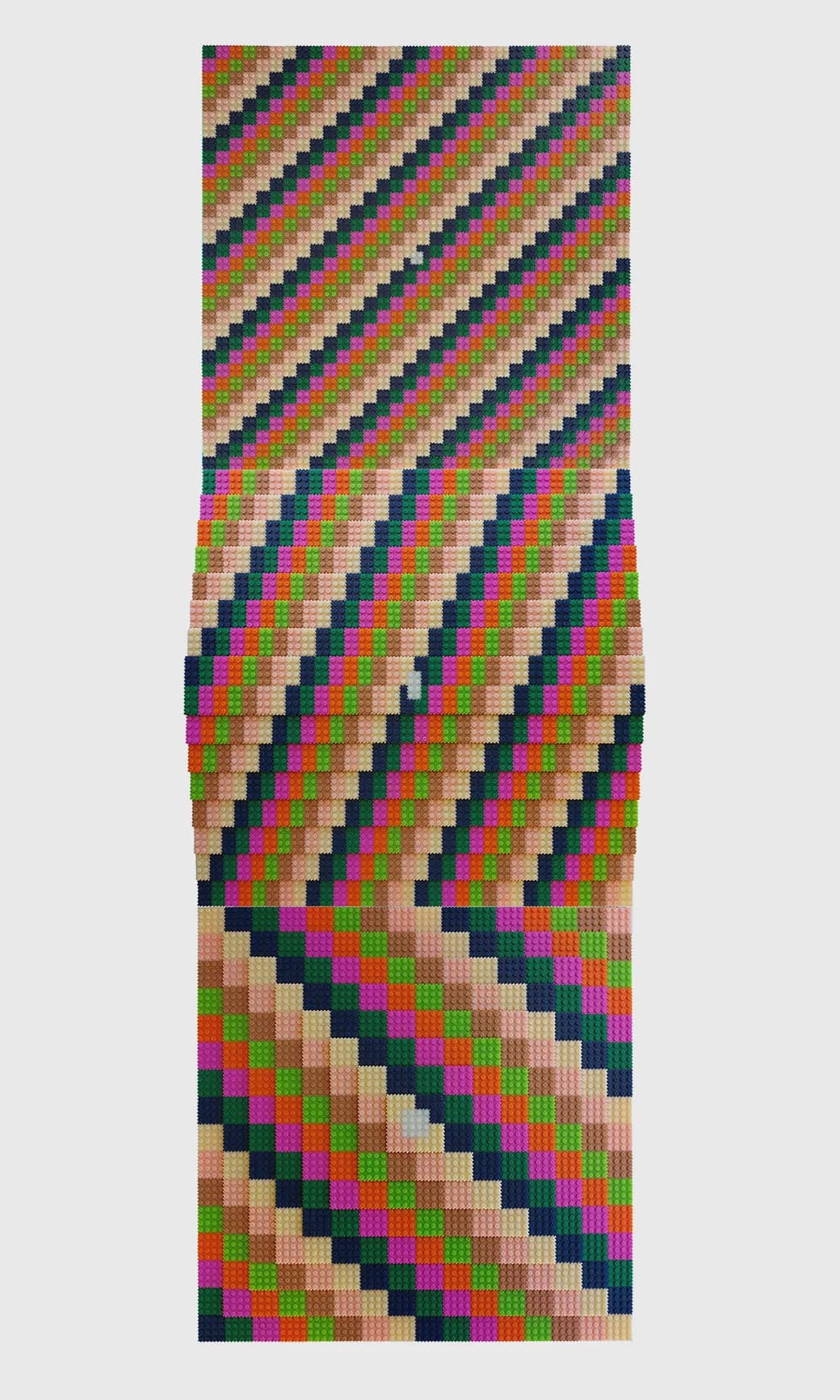 CuBits Cascade (bas-relief made of mosaic tiles)