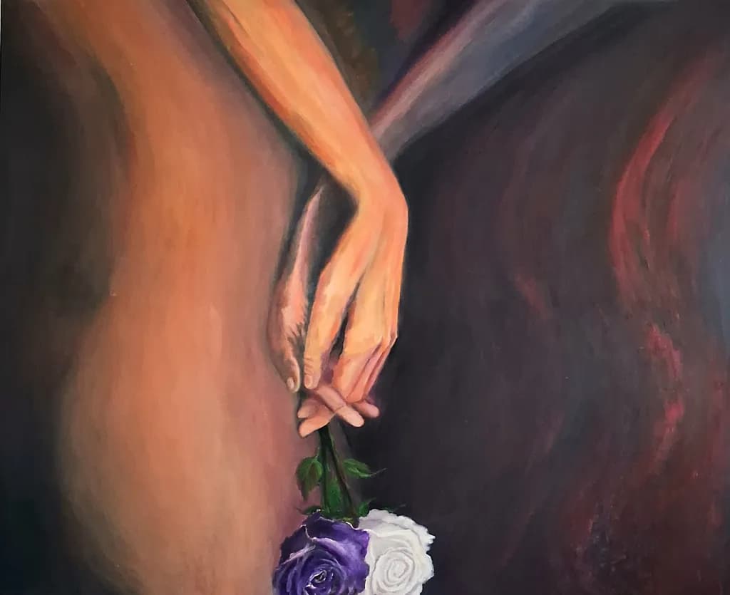 Hands Holding Roses