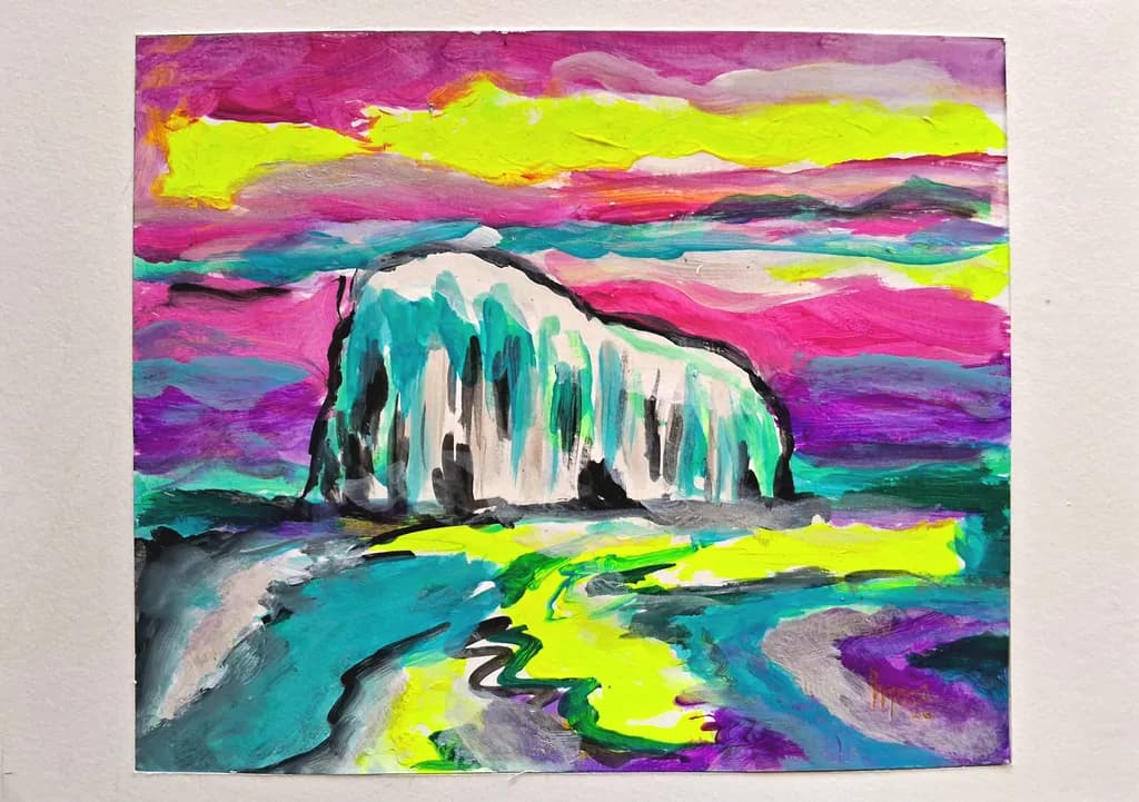 Neon Cliffscape