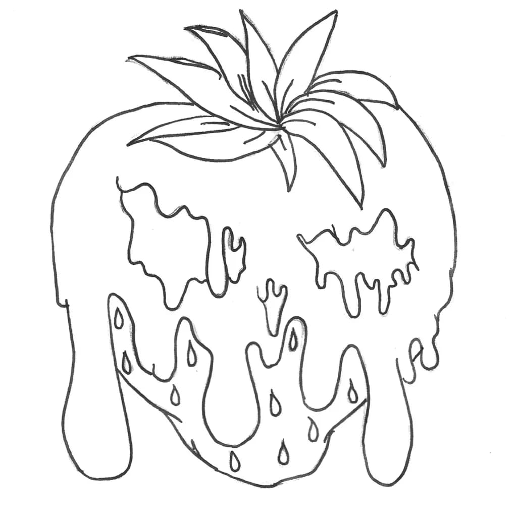 Melting Strawberry Skull