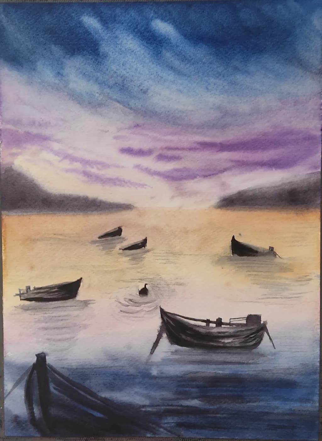 Sunset boats