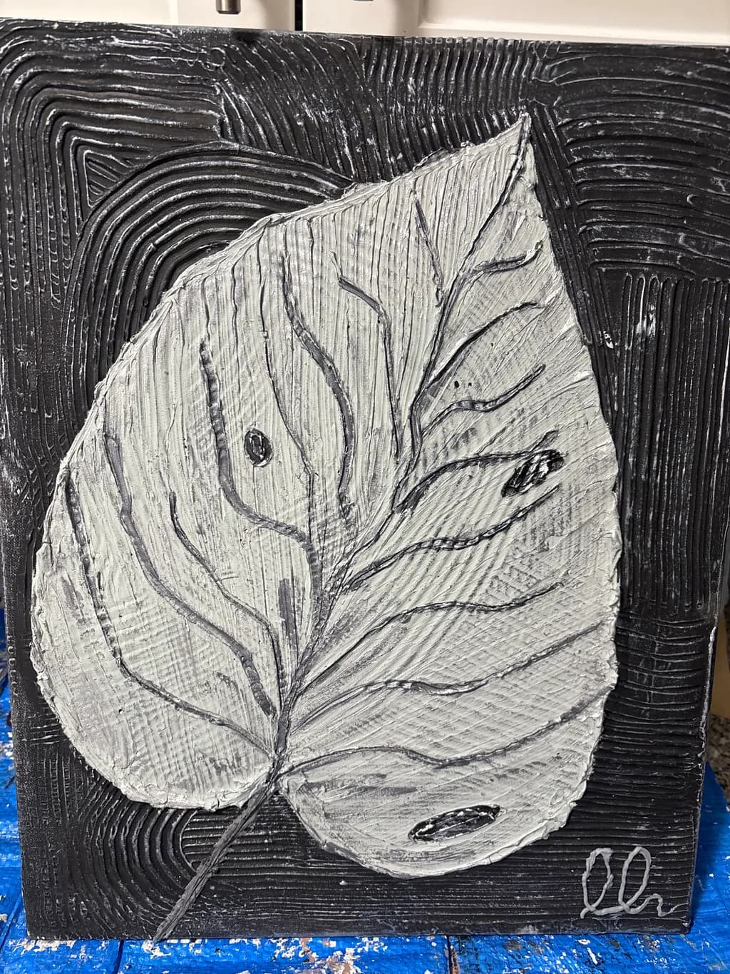 Textured Monochrome Leaf