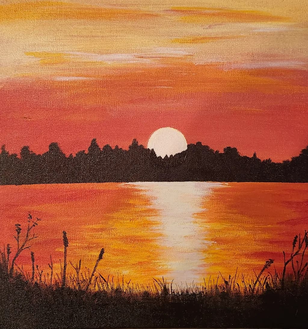 Golden Dusk Reflection
