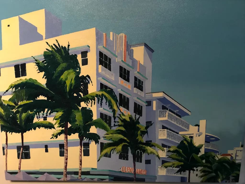 Art Deco Palm Shadows