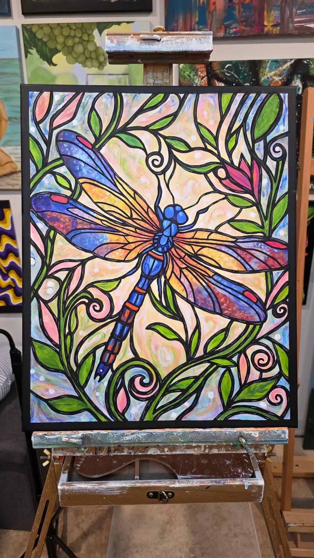 Stained Glass Dragonfly