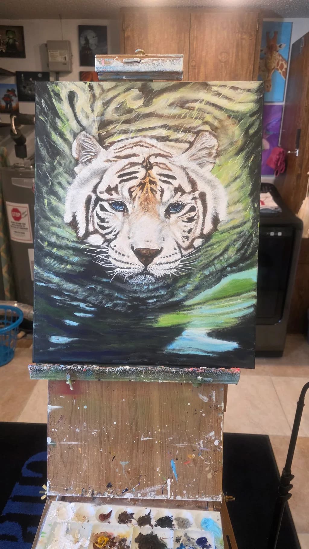 White Tiger Reflection